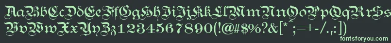 フォントKANZL    – 黒い背景に緑の文字