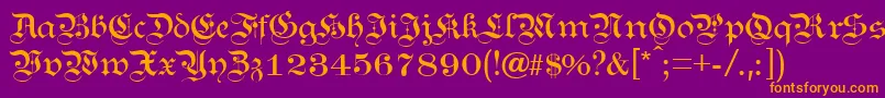 KANZL    Font – Orange Fonts on Purple Background