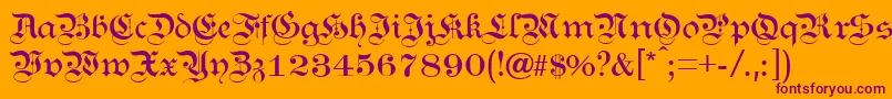 KANZL    Font – Purple Fonts on Orange Background