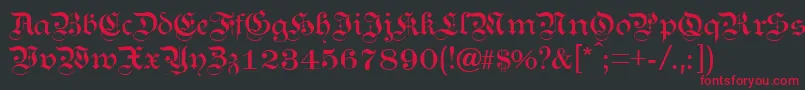 KANZL    Font – Red Fonts on Black Background