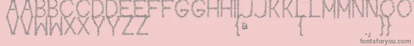 Kaori Font – Gray Fonts on Pink Background