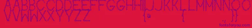 Kaori Font – Purple Fonts on Red Background