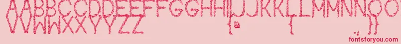 Kaori Font – Red Fonts on Pink Background