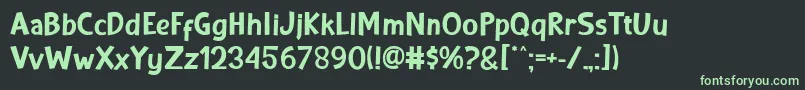 フォントKAPOW – 黒い背景に緑の文字