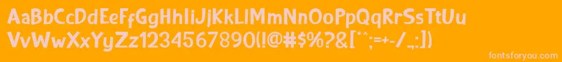 KAPOW Font – Pink Fonts on Orange Background