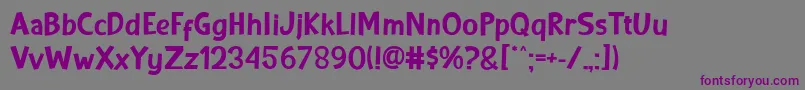 KAPOW Font – Purple Fonts on Gray Background