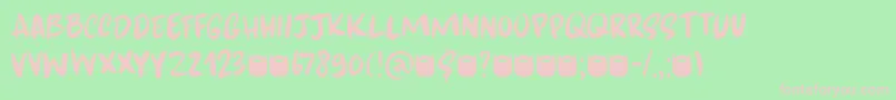 Kapsalon Brush DEMO Font – Pink Fonts on Green Background