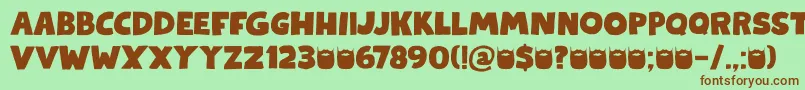 Kapsalon DEMO Font – Brown Fonts on Green Background