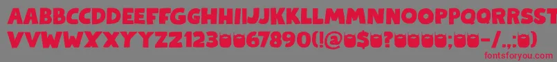 Kapsalon DEMO Font – Red Fonts on Gray Background