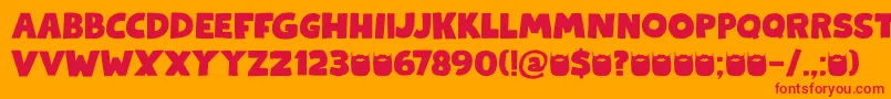 Kapsalon DEMO Font – Red Fonts on Orange Background