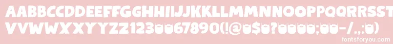 Kapsalon DEMO Font – White Fonts on Pink Background