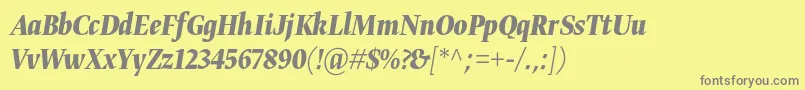 Gretadisnarprobolital Font – Gray Fonts on Yellow Background