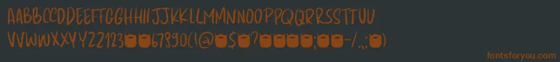Kapsalon Pencil DEMO Font – Brown Fonts on Black Background