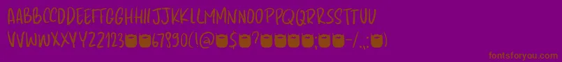 Kapsalon Pencil DEMO Font – Brown Fonts on Purple Background