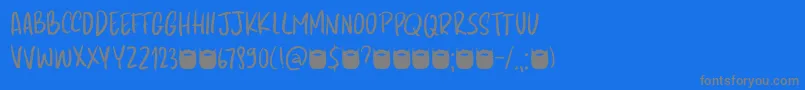 Kapsalon Pencil DEMO Font – Gray Fonts on Blue Background
