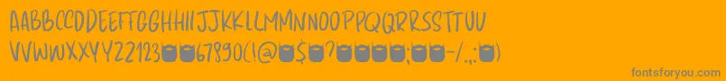 Kapsalon Pencil DEMO Font – Gray Fonts on Orange Background