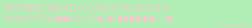 Czcionka Kapsalon Pencil DEMO – różowe czcionki na zielonym tle