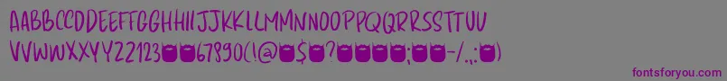 Police Kapsalon Pencil DEMO – polices violettes sur fond gris