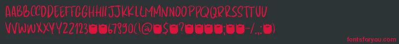 Kapsalon Pencil DEMO Font – Red Fonts on Black Background