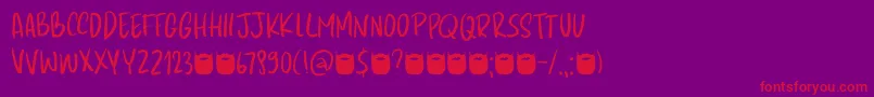 Kapsalon Pencil DEMO Font – Red Fonts on Purple Background
