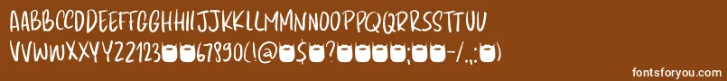 Kapsalon Pencil DEMO Font – White Fonts on Brown Background