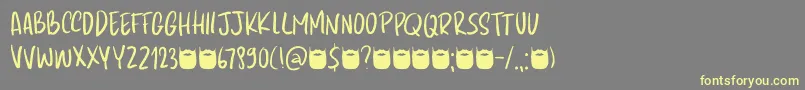 Kapsalon Pencil DEMO Font – Yellow Fonts on Gray Background