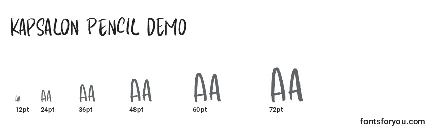 Kapsalon Pencil DEMO Font Sizes