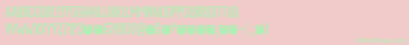 fuente Kapsalon Print DEMO – Fuentes Verdes Sobre Fondo Rosa