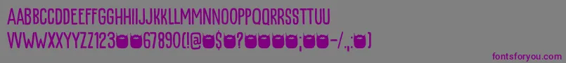 Kapsalon Print DEMO Font – Purple Fonts on Gray Background