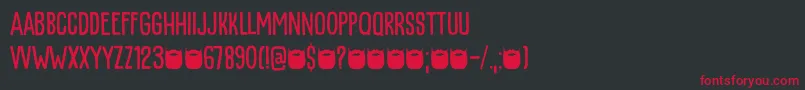 Kapsalon Print DEMO Font – Red Fonts on Black Background