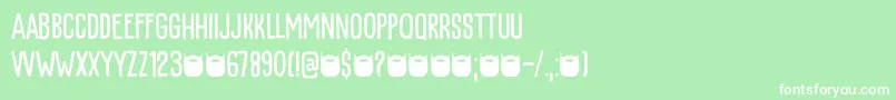 Kapsalon Print DEMO Font – White Fonts on Green Background