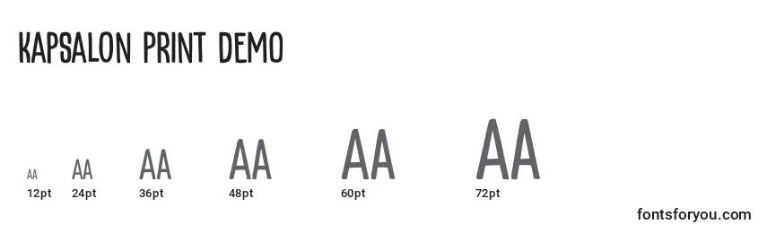 Kapsalon Print DEMO Font Sizes