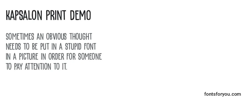 Обзор шрифта Kapsalon Print DEMO