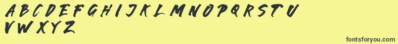 Karam Font – Black Fonts on Yellow Background