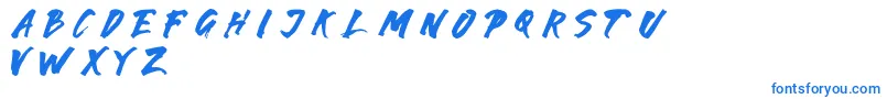 Karam Font – Blue Fonts on White Background