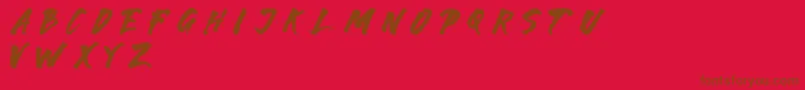 Karam Font – Brown Fonts on Red Background