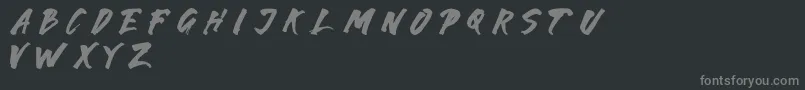 Karam Font – Gray Fonts on Black Background