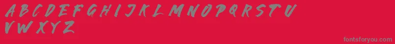Karam Font – Gray Fonts on Red Background