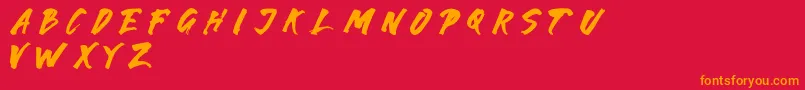 Karam Font – Orange Fonts on Red Background