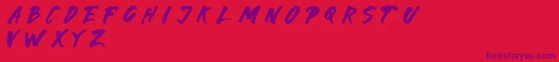 Karam Font – Purple Fonts on Red Background