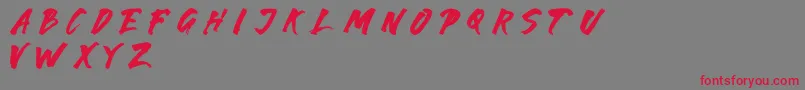 Karam Font – Red Fonts on Gray Background