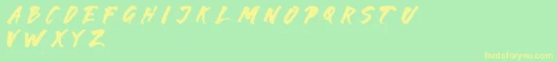 Karam Font – Yellow Fonts on Green Background