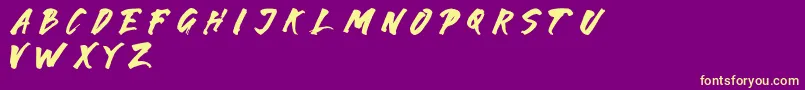Karam Font – Yellow Fonts on Purple Background