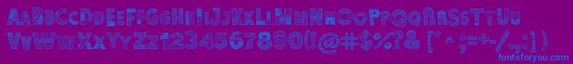 Karamuruh Turbo Font – Blue Fonts on Purple Background