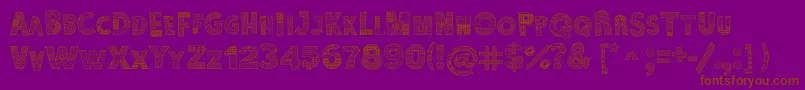 Karamuruh Turbo Font – Brown Fonts on Purple Background