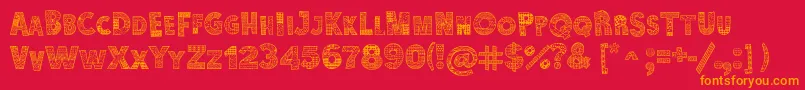 Karamuruh Turbo Font – Orange Fonts on Red Background