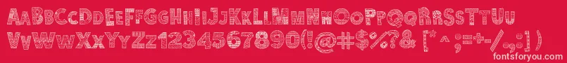 Karamuruh Turbo Font – Pink Fonts on Red Background