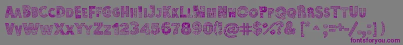 Karamuruh Turbo Font – Purple Fonts on Gray Background