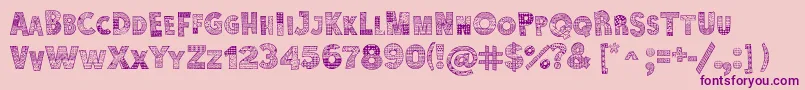 Karamuruh Turbo Font – Purple Fonts on Pink Background