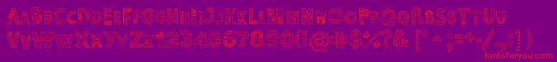 Karamuruh Turbo Font – Red Fonts on Purple Background